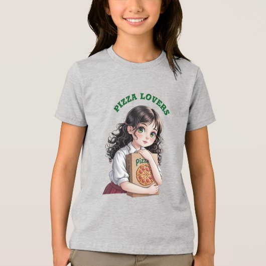 Pizza-liefhebbers Tri-Blend Shirt (Voorkant)