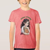 Pizza-liefhebbers Tri-Blend Shirt (Voorkant)