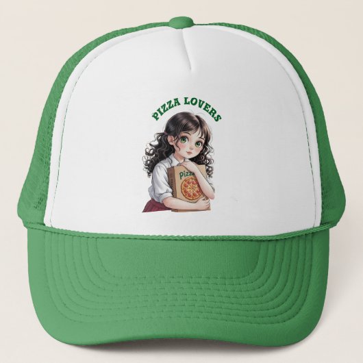 Pizza liefhebbers trucker pet (Voorkant)