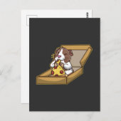 Pizza-lievende cavia Schattig knaagdier Dier Briefkaart (Voorkant / Achterkant)