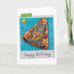 Pizza Lilo Tabby Cat Funny Birthday Card Kaart<br><div class="desc">Maak de verjaardag van een kattenliefhebber duidelijk met dit griezelige en leugenachtige ontwerp!</div>