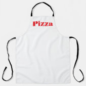 PIZZA Logo Witte Chef Schort (Voorkant)