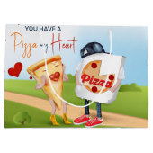 Pizza Love Grappig Groot Cadeauzakje (Achterkant)