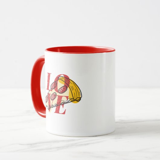 Pizza Love Mok (Voorkant links)