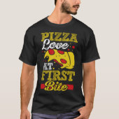 Pizza Love op First Bite T-shirt (Voorkant)