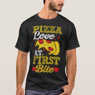 Pizza Love op First Bite T-shirt