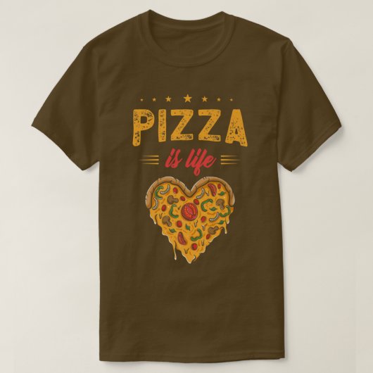 Pizza Lover en Pizza fitness voor Pizza zijn leven T-shirt (Design voorkant)
