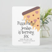 Pizza Lover Foodie Party Cheese Slice Birthday Kaart (Staand voorkant)