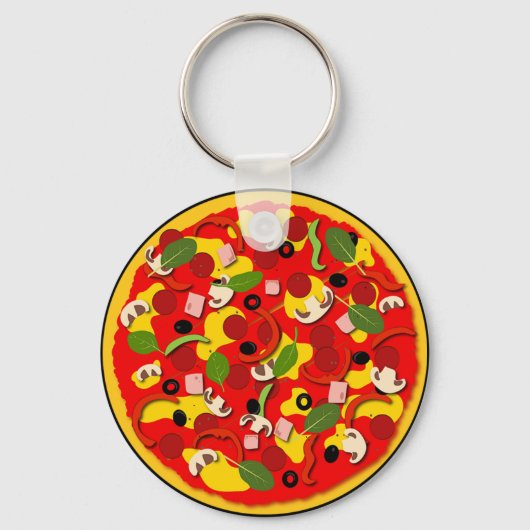 Pizza Lover gepersonaliseerd Sleutelhanger (Voorkant)