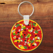 Pizza Lover gepersonaliseerd Sleutelhanger (Voorkant)