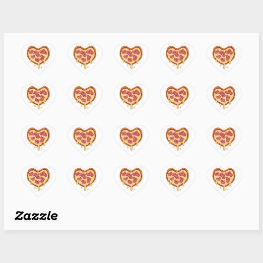 Pizza lover hart sticker (Vel)