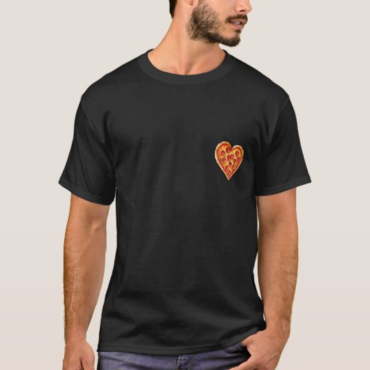 Pizza Lover Hart T-shirt (Voorkant)