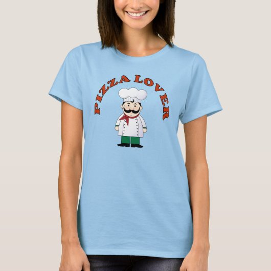 Pizza Lover Italiaans Chef T-shirt (Voorkant)