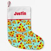 Pizza Lover Junk Food Kerstmis in juli Kleine Kerstsok (Voorkant)