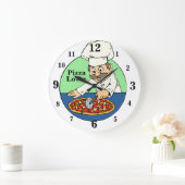Pizza Lover Kitchen klok met cijfers (Huis)