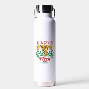 Pizza Lover Leuk Ontwerp voor Voedsel Fanatici Waterfles