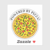Pizza Lover Powered by Pizza Quote Sticker (Vel)