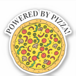 Pizza Lover Powered by Pizza Quote Sticker