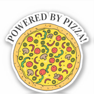 Pizza Lover Powered by Pizza Quote Sticker