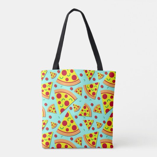 Pizza Lover Slices of Pepperoni Print Tote Bag (Achterkant)