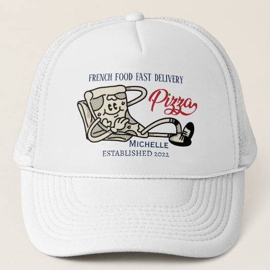 Pizza Lover Trucker Hat – Verstelbare snapback mes Pet (Voorkant)