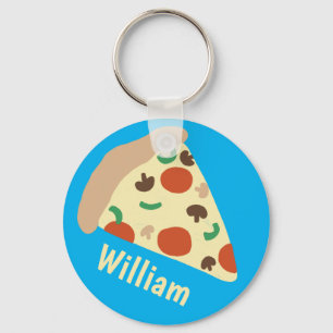 Pizza Lovers Fun Yummy CUSTOM NAME Sleutelhanger