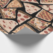 Pizza Lovers Gift Wrap - Pizza van de Wereld Cadeaupapier (Hoek)