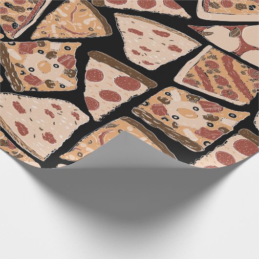 Pizza Lovers Gift Wrap - Pizza van de Wereld Cadeaupapier (Hoek)