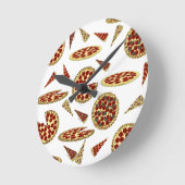 Pizza Lover's Pattern  Ronde Klok (Hoek)