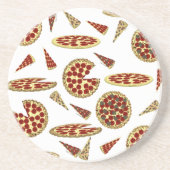Pizza Lover's Pattern Zandsteen Onderzetter (Voorkant)