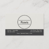 Pizza Loyalty Visitekaartje Stamp Card (Achterkant)