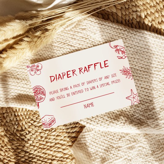 Pizza Luier Raffle Informatiekaartje