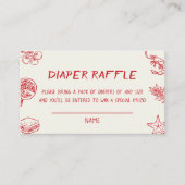 Pizza Luier Raffle Informatiekaartje (Voorkant)
