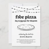 Pizza Luierfeest Grappige Mannen Vader Shower Uitn Kaart (Voorkant)