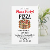 Pizza maakt elk uur een happy hour pizza kaart (Staand voorkant)