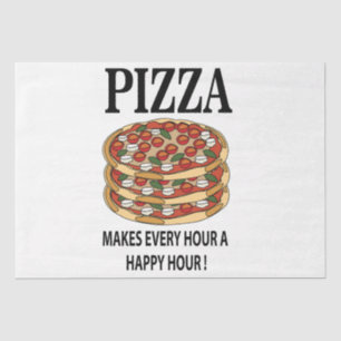 Pizza maakt elk uur een happy hour pizza tissuepapier