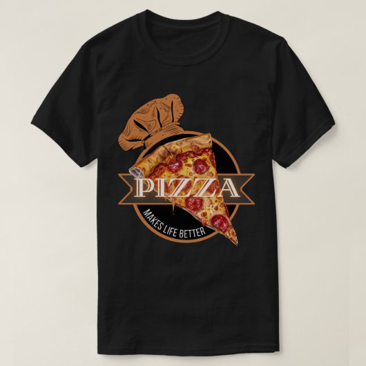 Pizza Maakt het Leven Beter T-shirt (Design voorkant)