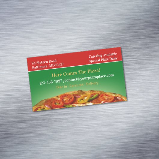Pizza Magnetisch Visitekaartje (Voorbeeld)