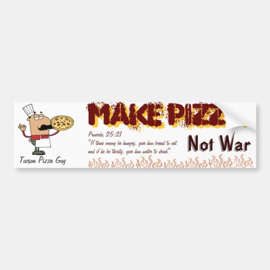 pizza maken bumpersticker (Voorkant)