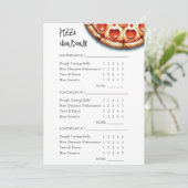 Pizza maken Contest Scorecard afdrukbaar Kaart (Staand voorkant)