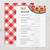 Pizza maken Contest Scorecard afdrukbaar Kaart (Voorkant / Achterkant)