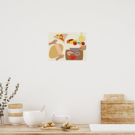Pizza Maken Poster (Keuken)