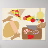 Pizza Maken Poster (Voorkant)
