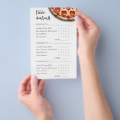 Pizza maken wedstrijd scorecard flyer (Hand)