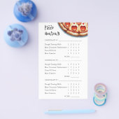 Pizza maken wedstrijd scorecard flyer (Enkel)