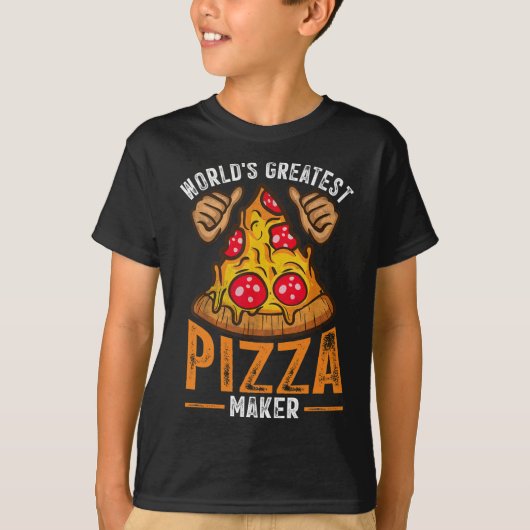 Pizza Maker Baker World's grootste Pizza Maker T-shirt (Voorkant)