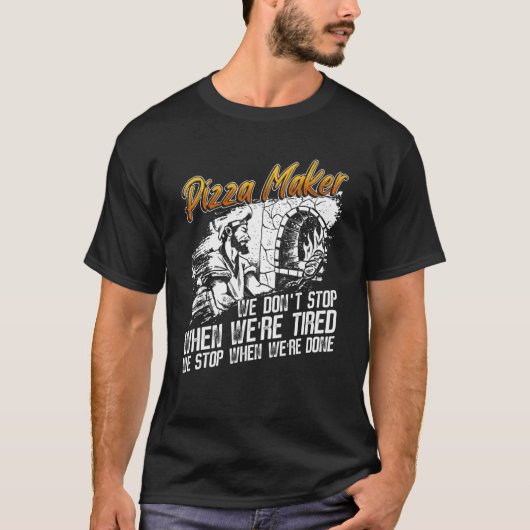 Pizza maker en Pizza bakker expert T-shirt (Voorkant)