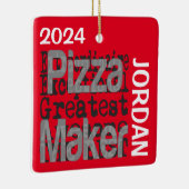 Pizza Maker Extraordinaire CUSTOM Keramisch Ornament (Rechts)