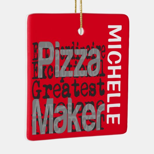 Pizza Maker Extraordinaire CUSTOM Keramisch Ornament (Rechts)