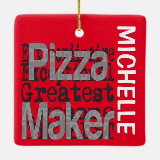 Pizza Maker Extraordinaire CUSTOM Keramisch Ornament (Achterkant)